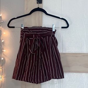 Vintage red striped shorts.